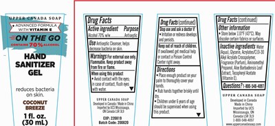 Image Description (On The Go Hand Sanitizer Coconut Breeze Gel 30 mL 70 Vv)